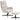Upholstered armchair with footstool, lounge chair with high backrest, metal base, for living room, bedroom