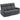 HOMCOM 3-Sitzer-Sofa, individuell verstellbare Rückenlehnen, Fußstütze, Stoffbezug, Metall, Grau