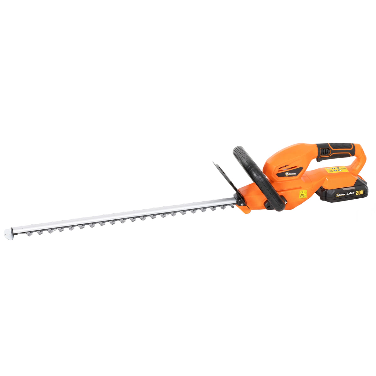 Outsunny Elektro Heckenschere Akku Elektrischer Heckenschneider mit 100 W Motorleistung Kabellos 51cm