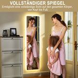 HOMCOM LED Ganzkörperspiegel, Touch-Steuerung, dimmbar, rahmenlos, 40 x 150 cm – Produktabbildung 4