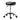 Salon stool with saddle seat, height-adjustable, faux leather, 48x48x54-69cm, black