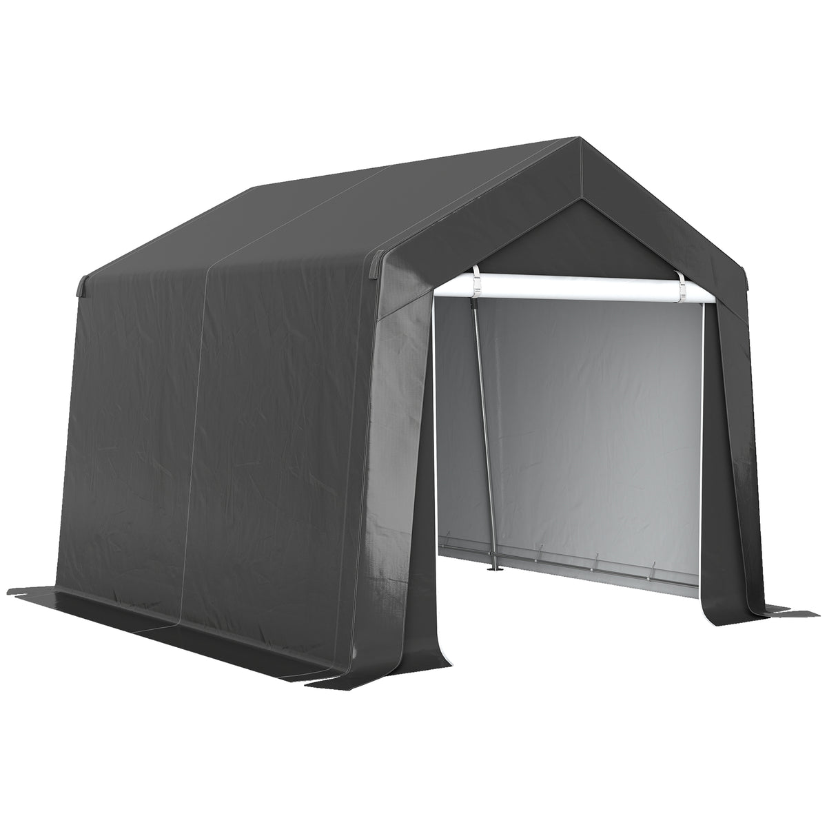 Outsunny Carport Zeltgarage 3x3 m Wasserdicht Garagenzelt mit Rolltür Belüftungsfenster Verlängerte Kanten