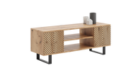 Focus loft RTV cabinet 155 cm - herringbone decor - oak craft