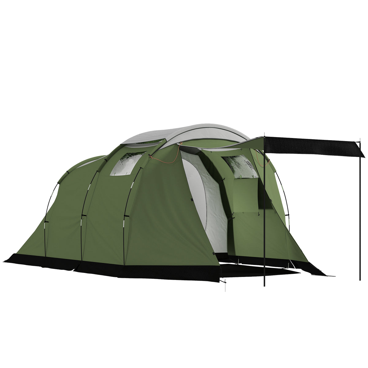 Camping tent for 3-4 people, stable, 3000mm waterproof family tent with sleeping cabin, vestibule, and living