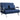 Sofa bed, 5-position adjustable, faux suede, metal frame, incl. cushions, navy blue