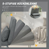 HOMCOM Schlafsessel, Polstersessel, zum Gästebett umwandelbar, ergonomisch, Dunkelgrau – Produktabbildung 5