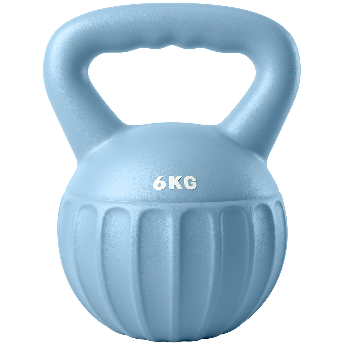 Kettlebell Kugelhantel 6 kg Gewicht-Hantel mit Sand befüllt für Anfänger Zuhause Krafttraining 17 x 17 x 23