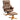 Recliner chair with footstool, 360° swivel, 135° tiltable, breathable cover, 78 x 82.5 x 109 cm, brown