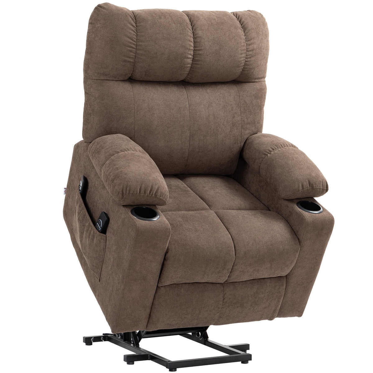 HOMCOM Relaxsessel mit Aufstehhilfe, elektrisch, 90x75x100cm, Braun