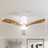 Ceiling fan with LED light, 6 speeds, remote control, light brown (3)