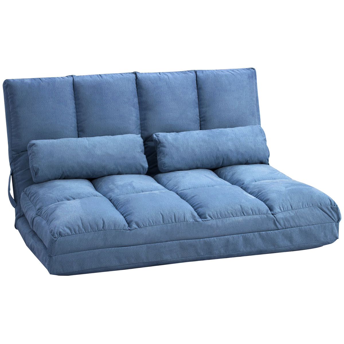 Floor sofa sofa bed, foldable, adjustable backrest, 102 cm x 73 cm x 60 cm, blue