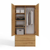 Kleiderschrank Malwa SS-90 EICHE ARTISAN – Produktabbildung 5