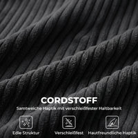 HOMCOM Ecksofa 4-Sitzer U-Form Sofa mit Stauraum-Ottomane, 306 cm Eckcouch mit Cord-Optik, 4 Kissen, für – Produktabbildung 7