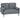 HOMCOM 2-Sitzer-Sofa, dicke Kissen, samtiger Bezug, Polstersofa, Schwarz