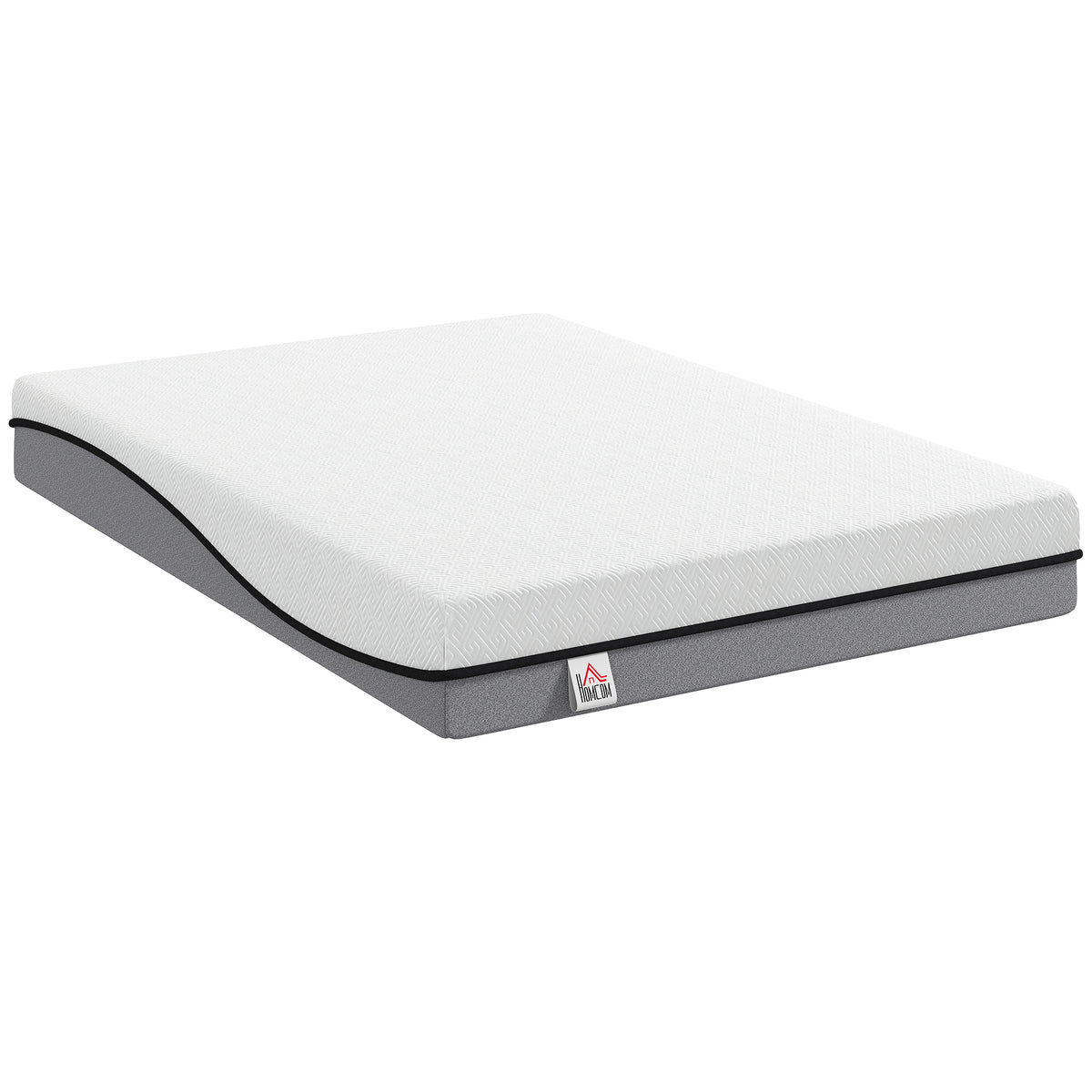 HOMCOM Matratze 140x200cm H3 mittelfest 20 cm Höhe Ergonomisch, Atmungsaktiv aus Gel-Memory-Schaumstoff
