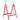 2 x Scaffolding trestle, support stand, steel, red