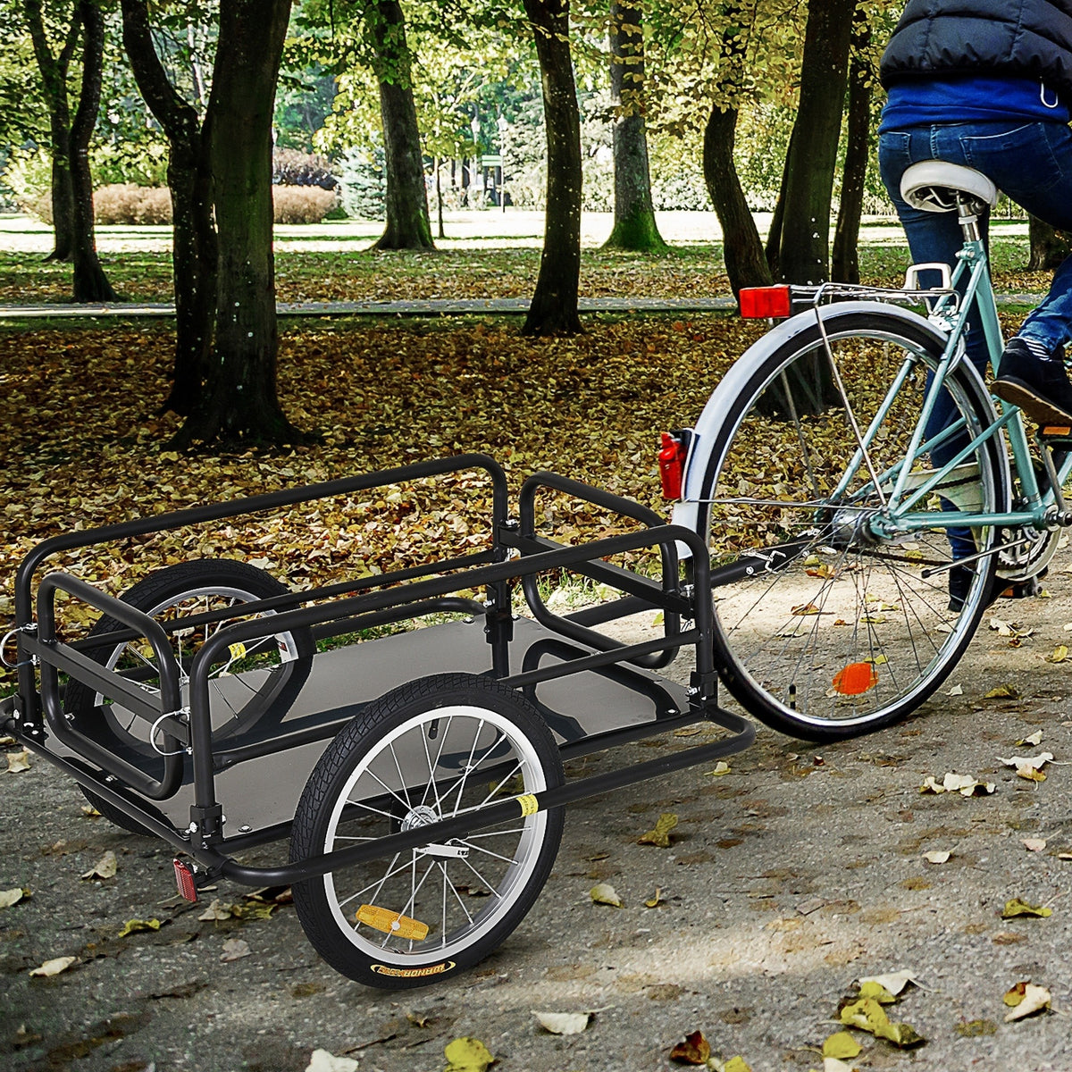 Fahrradanhänger Lastenanhänger für Fahrrad 40 kg Belastbarkeit Transportanhänger Handwagen Kupplung – Produktabbildung 2