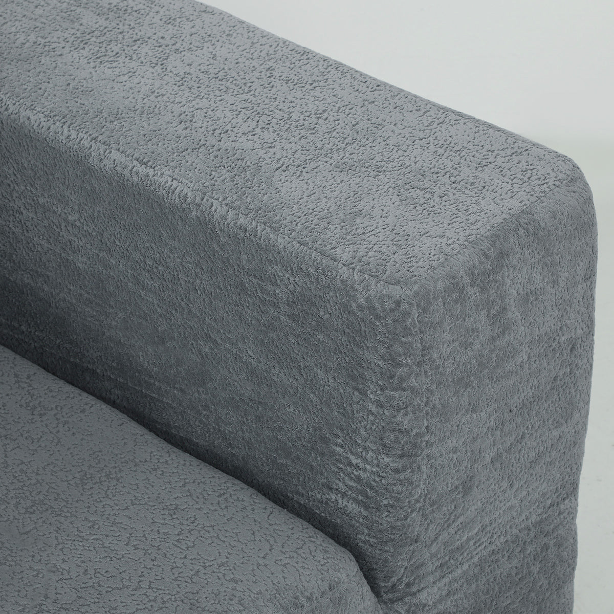 Modular corner sofa, U-shape sofa with wide and deep seat, 2 ottomans, dark gray (9)