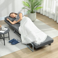 HOMCOM Schlafsessel, Polstersessel, zum Gästebett umwandelbar, ergonomisch, Dunkelgrau – Produktabbildung 8