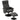 Upholstered armchair, accent chair with ottoman, swivel, ergonomic, microfiber look, up to 150 kg, black