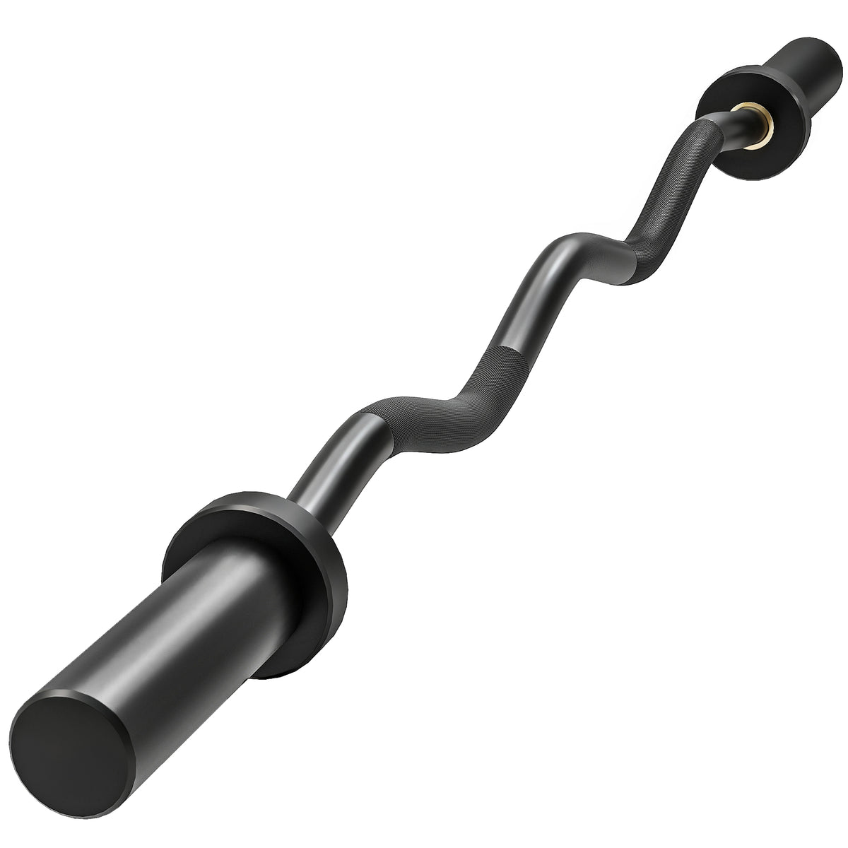Olympic barbell, weightlifting bar, 5 cm sleeves, steel, 100 kg weight capacity, black