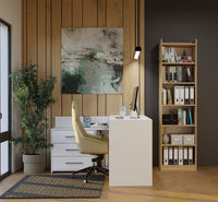 REGAL RIMINI Schrank 50 cm 7 Ablagen für Bücher Ordner Büro EICHE ARTISAN – Produktabbildung 4