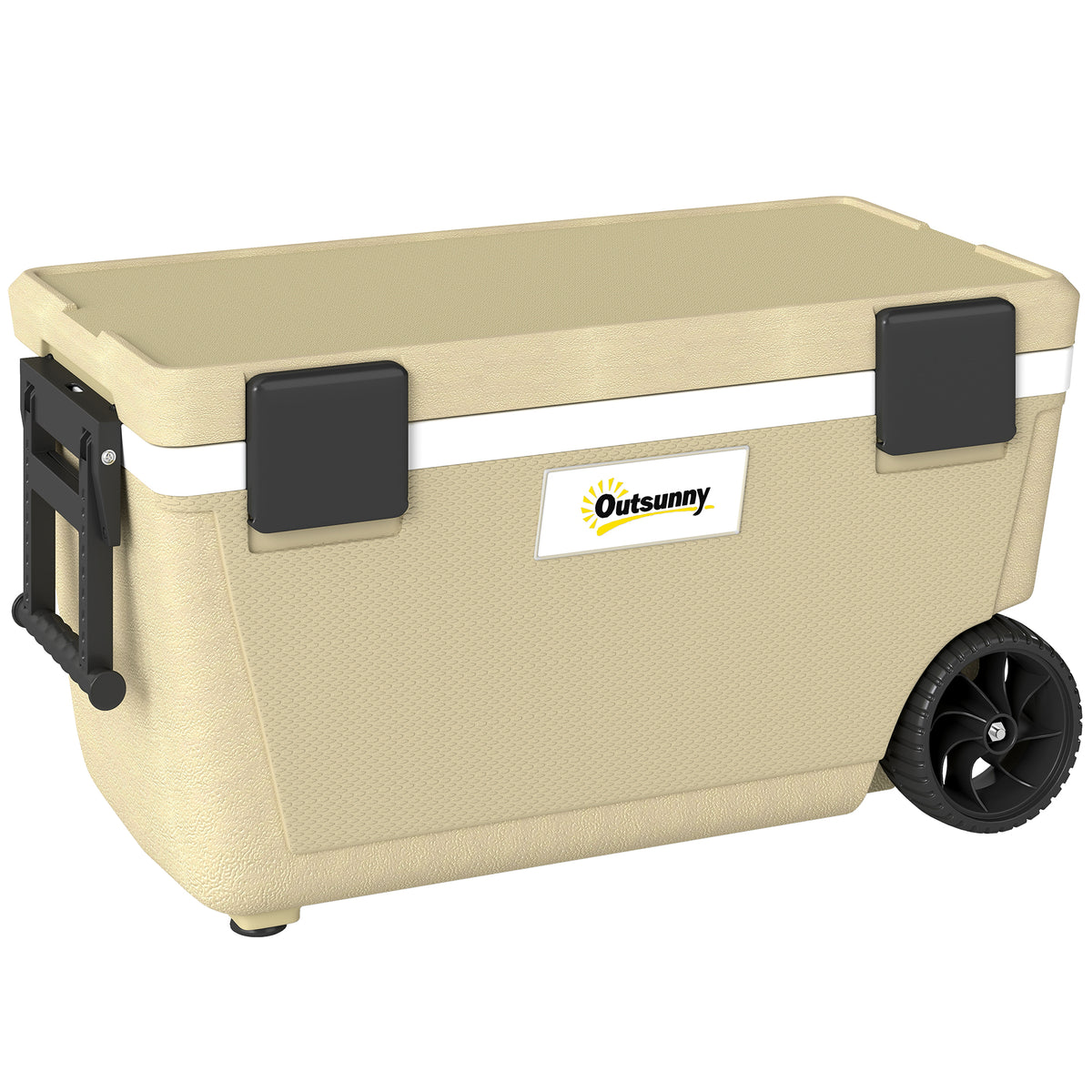 70L Cooler Large Passive Thermal Box up to 72 hrs cooling, with full PU foam insulation, wheels, drain valve