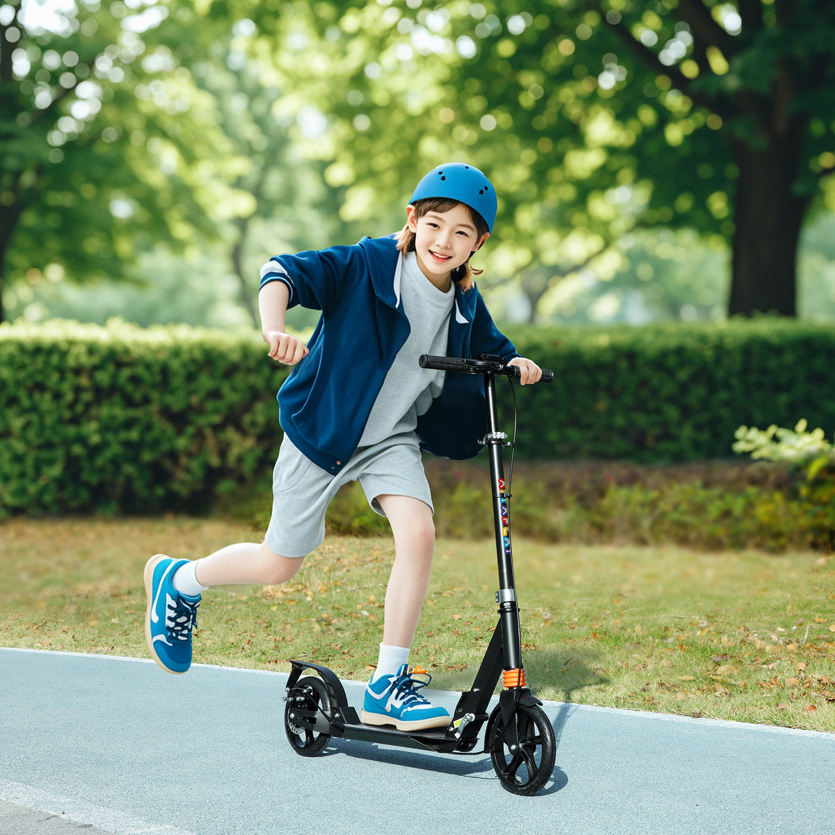 Roller Kinder Scooter mit verstellbaren Griffen klappbarer Kinderroller für Kinder 6-12 Jahre 94 x 36 x – Produktabbildung 2