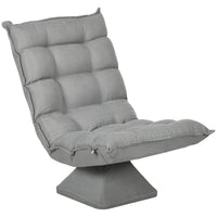 HOMCOM Relaxsessel Lesesessel, drehbar, Samtoptik, 62 cm x 70 cm x 95 cm, Hellgrau – Produktabbildung 10