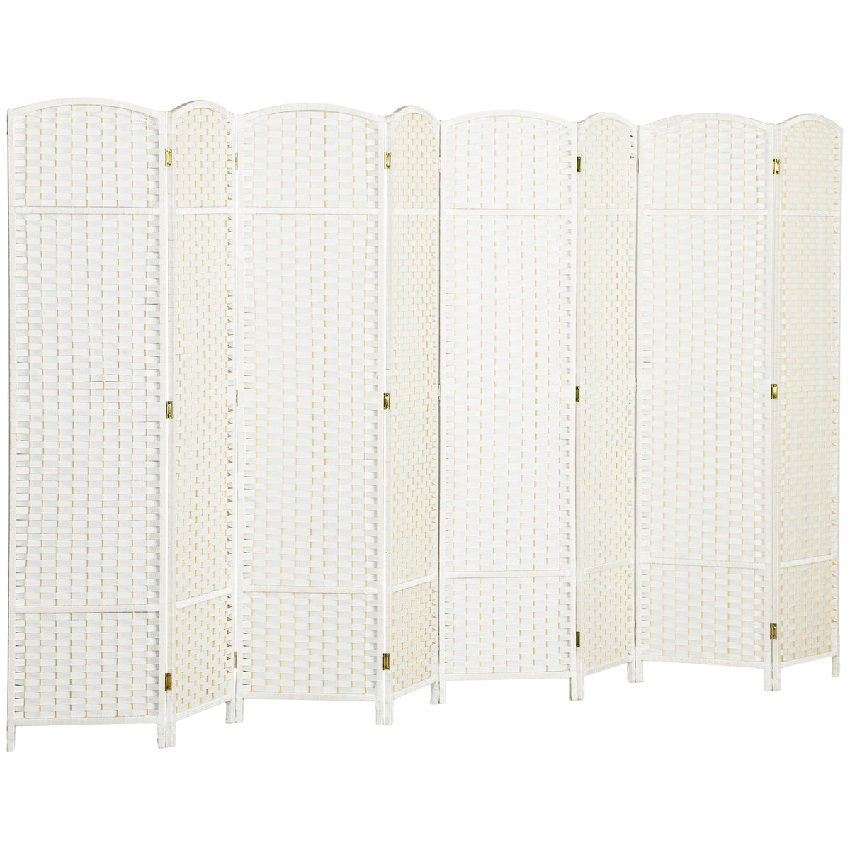 HOMCOM 8-teiliger Raumtrenner, Faltbarer Sichtschutz, Sichtschutzwand für Wohnzimmer, Schlafzimmer