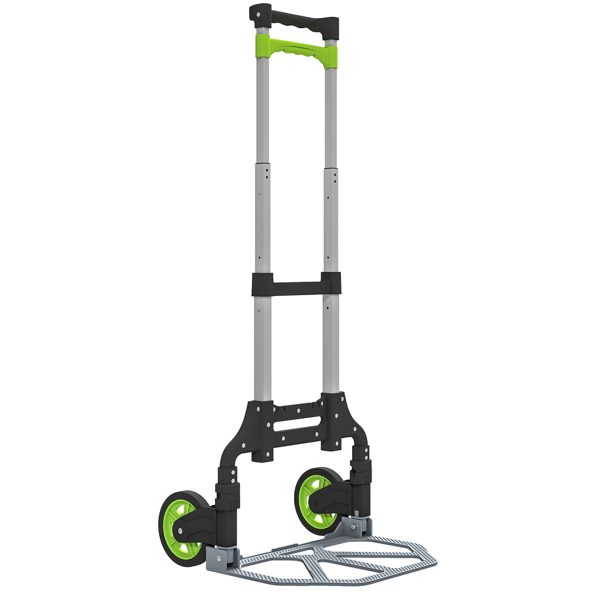 HOMCOM Sackkarre klappbar Aluminium Transportkarre mit Teleskopgriff Höhenverstellbar 100 cm