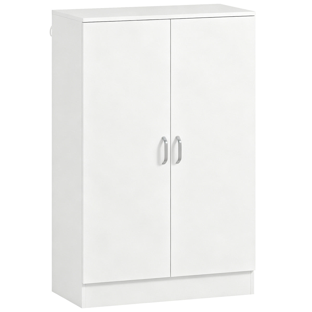 HOMCOM Schuhschrank mit 2 Türen, 6 verstellbare Regalböden, Soft-Close-Scharniere für 21 Paar, Weiß