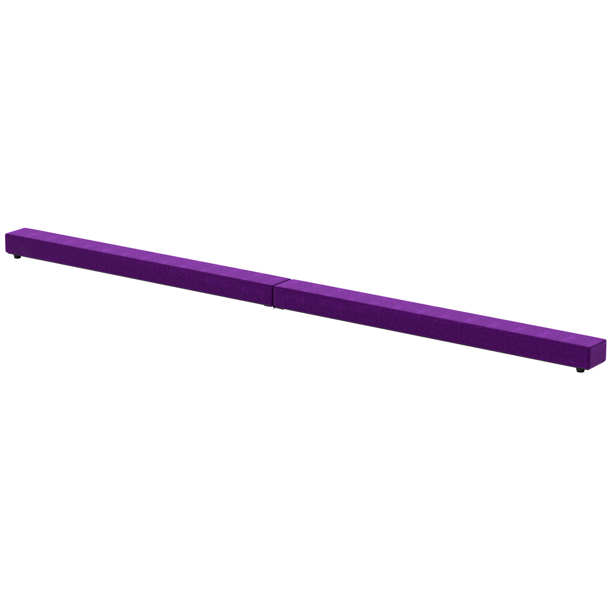 HOMCOM Faltbarer Schwebebalken, rutschfest, Wildlederbezug, robustes Holz, 210 x 10 x 6,5 cm, Violett