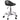 Height-adjustable rolling stool with backrest, swivel stool 59-75 cm, 360° rotatable work stool, black