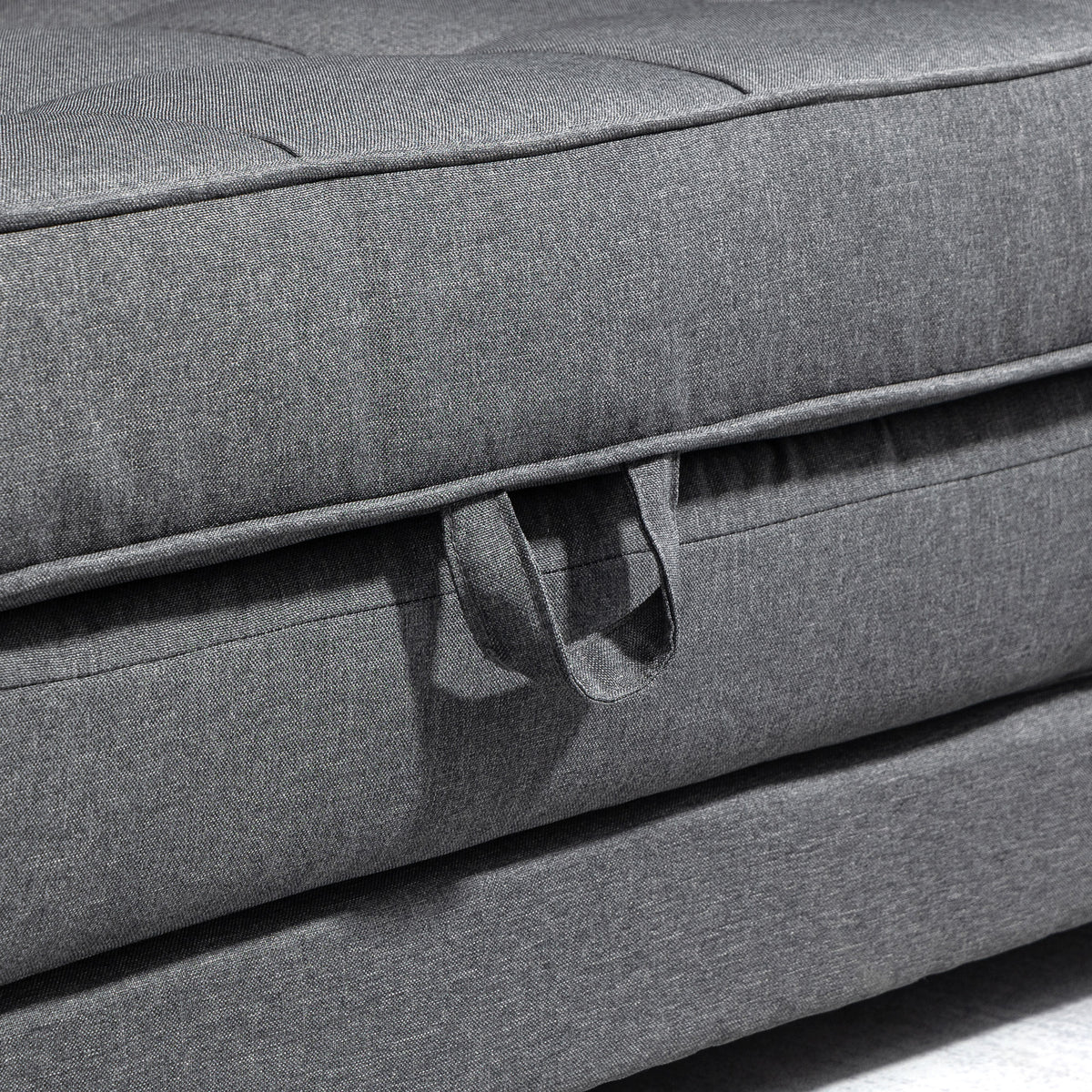 HOMCOM Schlafsofa Klappsofa 2-Sitzer Stoffsofa Bettsofa Sofa mit Schlaffunktion Sofagarnitur – Produktabbildung 8