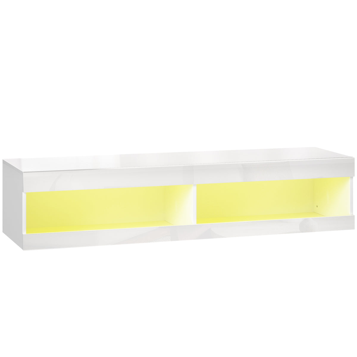 HOMCOM TV Schrank, Hängendes TV Lowboard mit RGB LED-Beleuchtung in 16 Farben, TV Ständer mit offenen