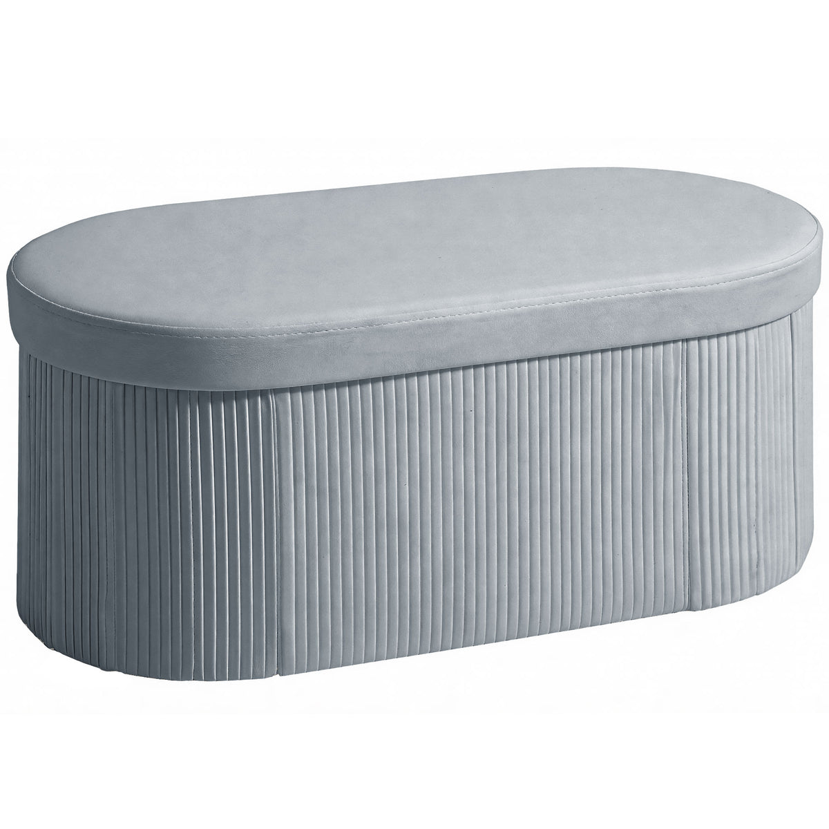 HOMCOM Sitzbank mit Stauraum Klappbar Polsterbank mit Samt-Optik für Wohnzimmer 76 x 38 x 35 cm Dunkelgrau