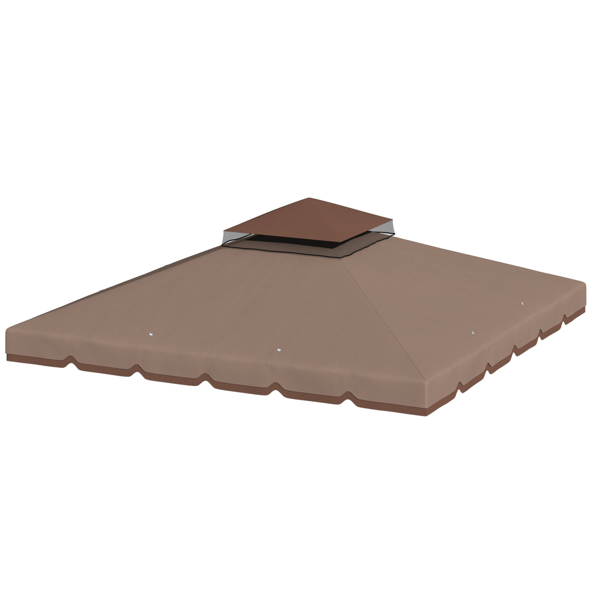 Replacement roof for 3x3m pavilion, water-repellent pavilion roof with double roof and water drainage holes