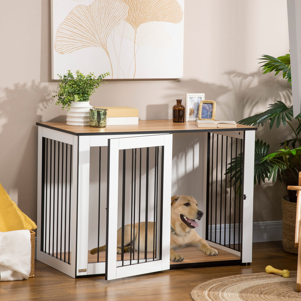 PawHut Hundebox, Transportbox, 1 Tür, für kleine und mittelgroße Hunde – Produktabbildung 2